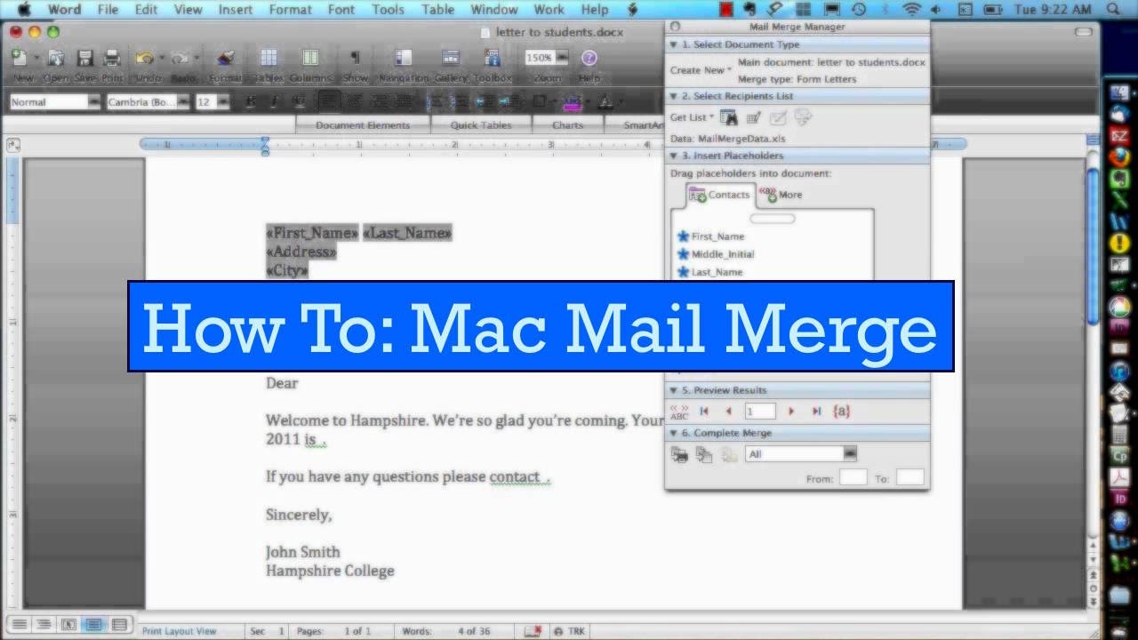 word 2011 for mac mail merge suppress blank lines